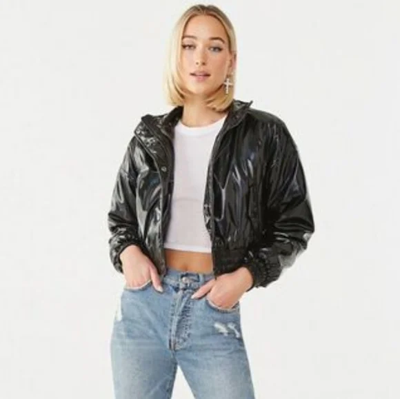 Biker Jacket Fashion Coats Forever 21 Holographic Jacket Forever